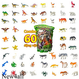 5 bộ đồ chơi mô hình 60 động vật New4all Animal World
