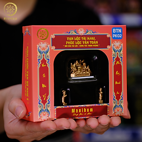 Phụ Kiện Bàn Thờ Tượng Di Lặc Và Tiên Đồng Ngọc Nữ Manihum - Quà Tặng Phong Thủy May Mắn Chiêu Tài - BTNPK-02