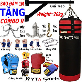 Bao cát boxing treo 1m xích
