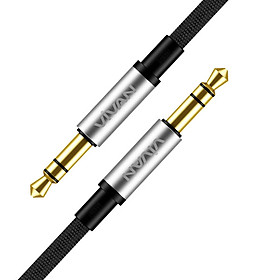 Dây Cáp Âm Thanh AUX 3.5mm VIVAN AUX01 – Dây Bện Dù, Chiều Dài 100cm, Lõi Cáp Cao Cấp - HÀNG CHÍNH HÃNG