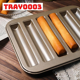 Khay Nướng Bánh Quy Que COOKIES Nhật Bản Khuôn Bánh Cigar 6 Bánh - TRAY0003