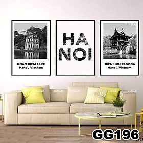 Mua Tranh treo tường canvas 3 bức phong cách hiện đại Bắc Âu 195  tranh decor trang trí phòng khách  phòng ngủ  phòng ngủ