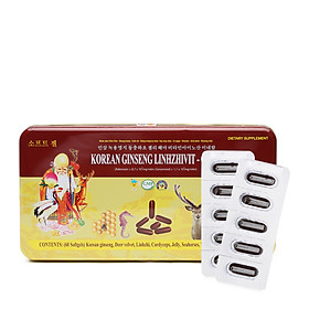 Thực phẩm chức năng Sâm nhung linh chi Korean Ginseng Linhzhivit - Gold 60 viên