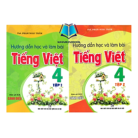 Sách - Combo Hướng Dẫn Học Và Làm Bài Tiếng Việt 4 - Tập 1 + 2 (Bám Sát SGK Cánh Diều)