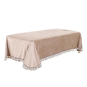 Velvet Massage Table Skirt Cosmetic Bed Valance Sheet Cover with Face Hole (Fit Beds Within 90cm Width)