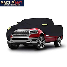 Bạt phủ ô tô bán tải Toyota Hilux nhãn hiệu Macsim chất liệu Polyester-màu đen(dành cho xe không có nắp thùng)