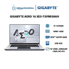 Laptop Gigabyte AERO 16 XE5-73VN938AH i7-12700H|2TB|GeForce RTX 3070Ti|15.6' UHD AMOLED Hàng chính hãng