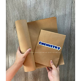 (xấp 20-30 tờ) Giấy kraft bao tập (không hoa văn) [39 cm x 27,25 cm] [nguyên liệu thủ công, handmade