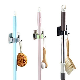 Mua Móc treo chổi  cây lau nhà INOX 304  không cần đục lỗ - giao màu ngẫu nhiên