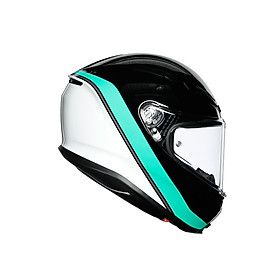 Nón bảo hiểm Fullface - K6 AGV MINIMAL BLACK/PEARL WHITE/AQUA