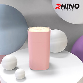 Máy phun sương xông tinh dầu tạo ẩm Rhino H907 dung tích 350ml, nhỏ gọn, không gây tiếng ồn, tích hợp đèn ngủ - Hàng chính hãng