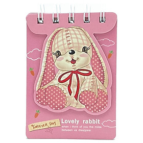 Sổ Lò Xo Nhí Hình Gấu Bông A-484 - Thỏ Bông