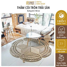 Mua Thảm cói tròn thảm trải phòng khách thảm chụp ảnh đường kính 100cm/ Round water hyacinth rugs for living room