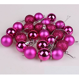 Mua Hộp 24 quả châu trang trí noel 3cm MẪU E10