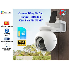 Camera Ezviz Pin Sạc EB8 2K dùng Sim 4G, Tặng Kèm Tắm Pin NLMT, định vị GPS, có màu ban đêm - Hàng chính hãng