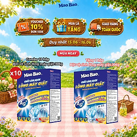 Combo 10 Hộp Bột Vệ Sinh Máy Giặt Mao Bao 306g - Loại Bỏ Cặn Bẩn, Khử Mùi Cho Máy Giặt Cửa Trên/Trước