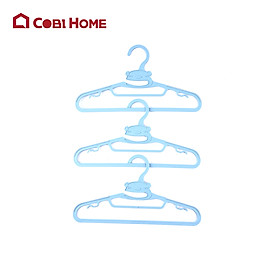Mua Móc nhựa treo quần áo chống trượt màu xanh (Bộ 3 cái)  móc nhựa treo quần áo hình gấu