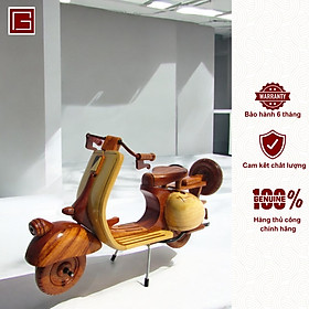 Mô hình xe máy VESPA gỗ tràm, mô hình trang trí, decor phòng học, bàn làm việc, hàng chính hãng chất lượng cao