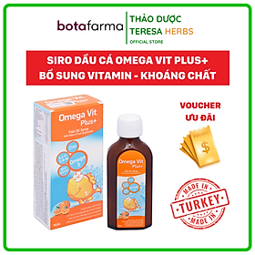 Dầu cá Siro Omega Vit Plus+ tăng cường đề kháng, tốt cho não bộ và mắt chai 100ml