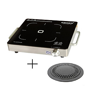 Mua Bếp hồng ngoại Osako OHA1820 2000W kèm vỉ nướng  không kén nồi chảo  phím bấm cảm ứng kèm nút chỉnh nhiệt-Hàng chính hãng