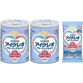[COMBO 2 TẶNG 5 GÓI]  Sữa Bột Glico Icreo Grow-Up Cho Bé 1-3 Tuổi (2x820g/Lon)