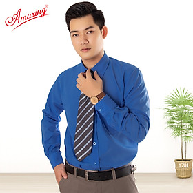 Áo sơ mi nam màu trơn KT silk, chất vải mềm mượt, form regular, stlye văn phòng, tay dài, đuôi tôm, size tới 100kg