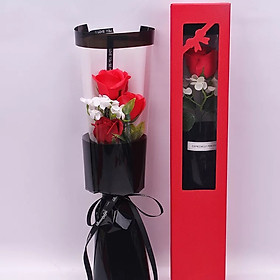 Hộp bó hoa hồng sáp đỏ sang chảnh Hàn Quốc 