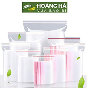 Túi zip chỉ đỏ loại dày 1kg, Túi zip viền đỏ túi zipper mini đủ size - 1 kg