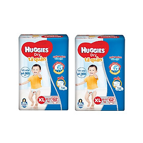 2 Gói Tã Quần Huggies Dry Gói Cực Đại XXL56 (56 Miếng) - Bao Bì Mới