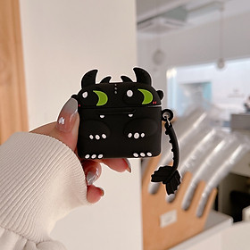 Bao Case Silicon Cho Tai Nghe Apple AirPods Pro - Hình Rồng Đen_ Hàng chính hãng