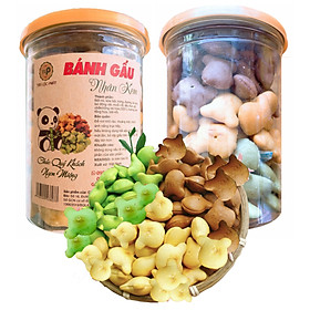 (COMBO 2 HŨ) BÁNH GẤU NHÂN KEM MIX 3 VỊ SIÊU NGON TÂN LỘC PHÁT - MỖI HŨ 250G