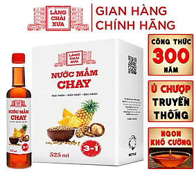 Đặc Sản Phan Thiết - Nước Mắm Chay 3 Trong 1 Làng Chài Xưa (01 Chai) 525Ml Trái Thơm Nấm Ngọt Đậu Nành 300 Năm Truyền Thống