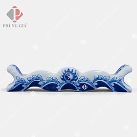 Mua Bộ kỷ 3-5 chén dáng NGAI men Lam Trắng NỔI họa tiết SEN nhỏ