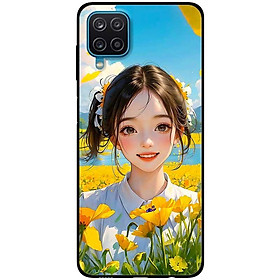 Ốp lưng cho Samsung A12 - A22 4G - Samsung F12 - M12 - Cánh Đồng Hoa Vàng - Hàng Chính Hãng