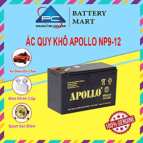 Ắc Quy Apollo NP9-12 12V-9AH, dùng cho xe điện trẻ em ,UPS, loa kéo...