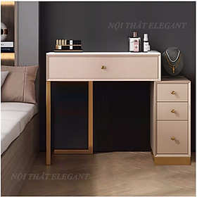 Mua Bộ bàn trang điểm Champagne cao cấp  mặt đá Ceramic  ghế bọc da  khung kim loại mạ vàng – EL-TD20