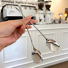 Mua Combo 3 muỗng thìa uống cafe inox không gỉ thiết kế dài dày thon gọn sang trọng
