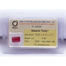 Mặt Đá Ruby Tự Nhiên Mài Giác Chữ Nhật