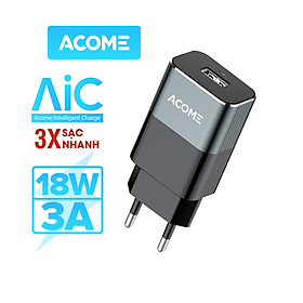 Mua Cốc Sạc Nhanh ACOME AC01 3A Chuẩn QC 3.0 18W Cổng Sạc USB - Hàng Chính Hãng