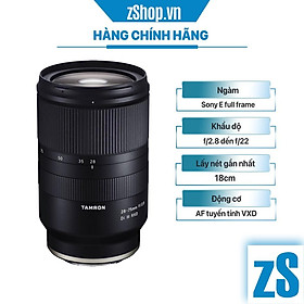 Mua Ống Kính Tamron 28-75mm f/2.8 Di III VXD G2 cho Sony E (Hàng Chính Hãng)