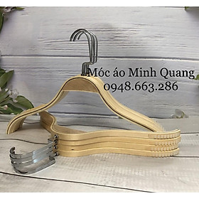 Mua móc treo quần áo-móc tre vàng đầu móc vuông dẹt inox-mắc gỗ tre-chuyên dùng cho shop thời trang-gia đình ...