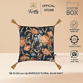 Mua Scatter Box Vỏ Gối cao cấp nhập khẩu Ireland Anh Quốc BAROQUE FLORAL NAVY Phong cách cổ điển