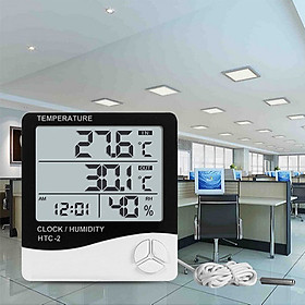 Đồng hồ để bàn đa năng theo dõi nhiệt độ phòng, thời gian cực chuẩn M2 ( TẶNG KÈM 02 NÚT KẸP CAO SU ĐA NĂNG NGẪU NHIÊN )