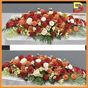 Mua Lẵng Hoa Giả Trang Trí Hoa Decor Để Bàn Tiệc Sinh Nhật Sự kiện Hội Nghị Dài 60-100cm DG-285