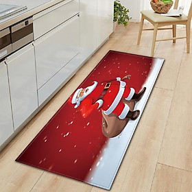 Christmas Style Non-slip Carpet Home Decoration Living Room Kitchen Bedroom Rug Door Sofa Bathroom Mat Christmas Doormat