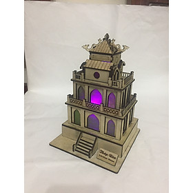 Mua Mô hình Tháp rùa Hồ Gươm bằng gỗ ( 13* 13* 19cm )