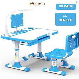 Mua bàn học sinh thông minh chống gù chống cận lumili B8 nâng hạ độ cao nghiêng mặt bàn cho bé