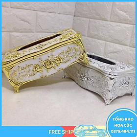 Mua Hộp Đựng Giấy Ăn Mạ Vàng  Mạ Bạc Phong Cách Hoàng Gia - Giao Màu Ngẫu Nhiên - Vận Chuyển Miễn Phí Toàn Quốc