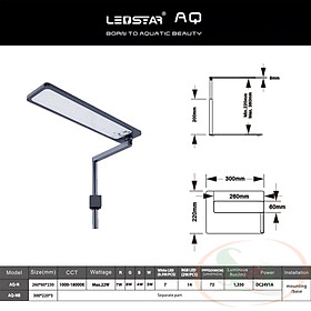 Đèn led kẹp LedStar AQ WRGB N series Nano II để bàn desktop trang trí thủy sinh cá tép cảnh