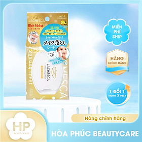 Khăn Giấy Tẩy Trang Lachesca Cấp Ẩm Giúp Dưỡng Sáng Da Softymo Lachesca Cleansing Sheet n Rich Moist 50 Tờ / Hộp